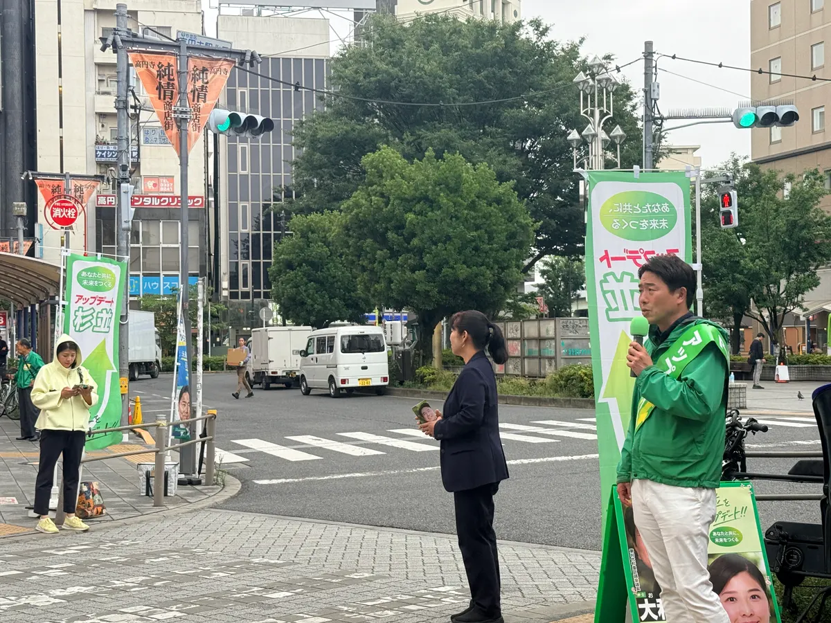 街頭1000本ノックの活動写真（6月15日 午前・高円寺・和田・堀ノ内周辺）