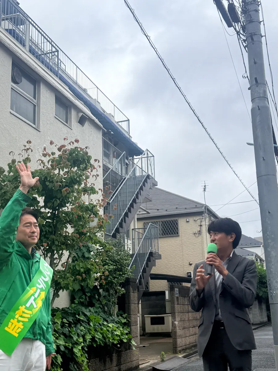 街頭1000本ノックの活動写真（6月15日 午前・荻窪・天沼・清水周辺）