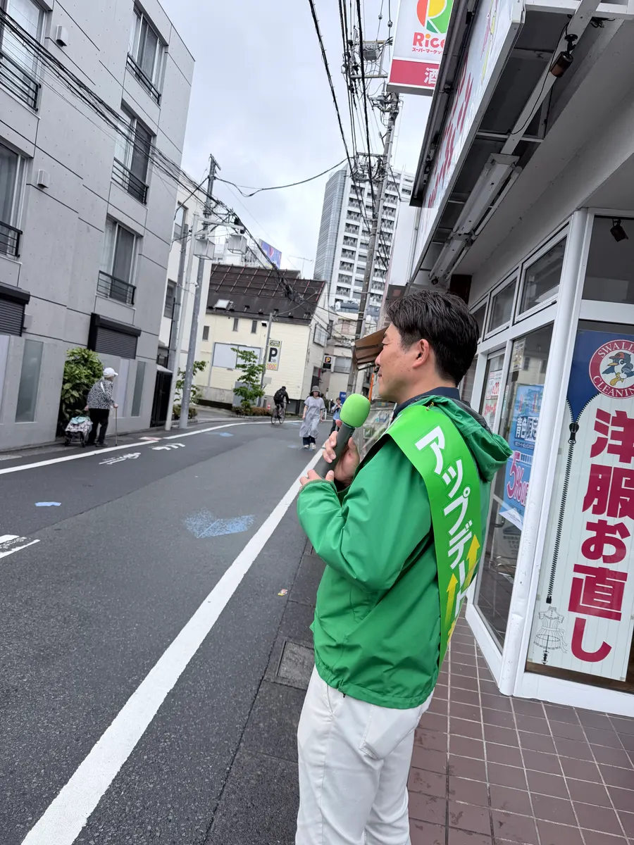 街頭1000本ノックの活動写真（6月9日 午前・荻窪・天沼・清水周辺）