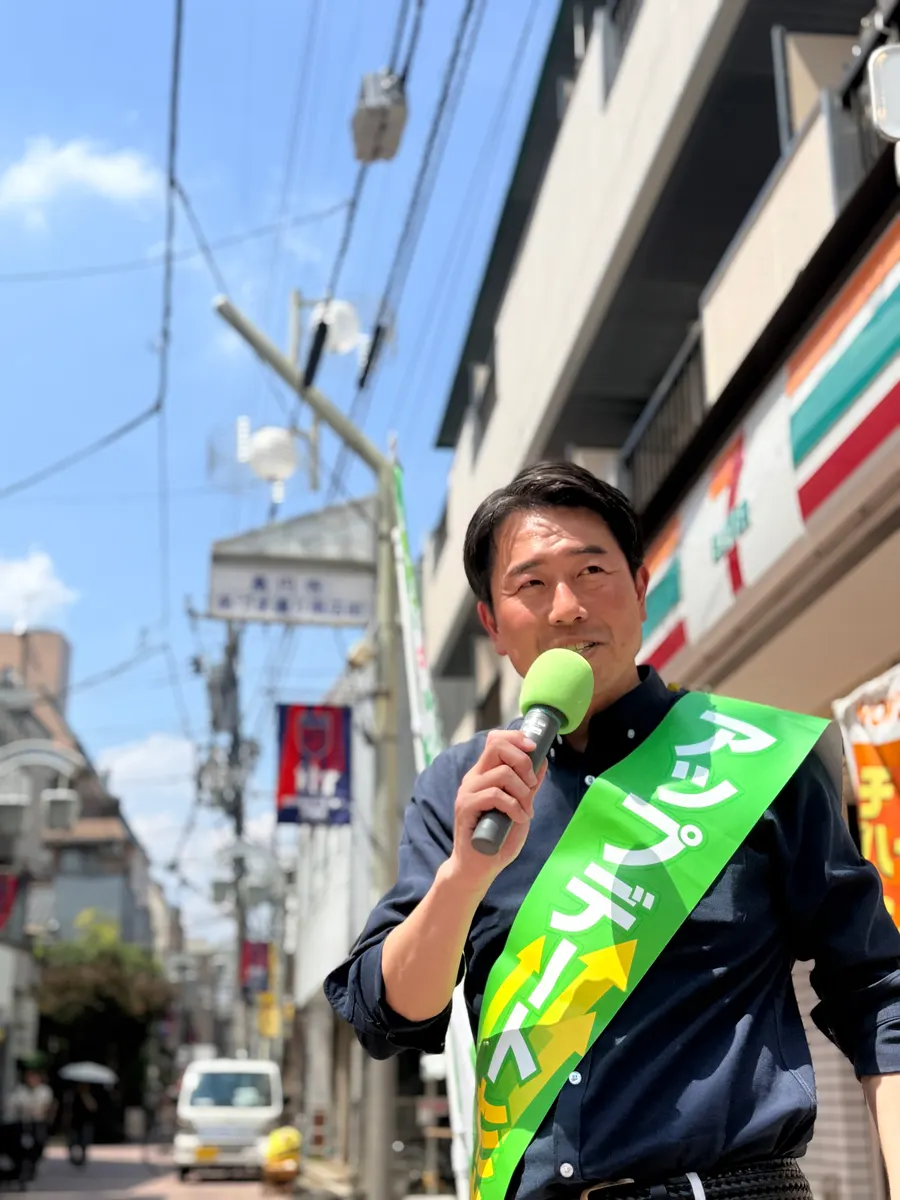 街頭1000本ノックの活動写真（6月13日 昼・高円寺・和田・堀ノ内周辺）