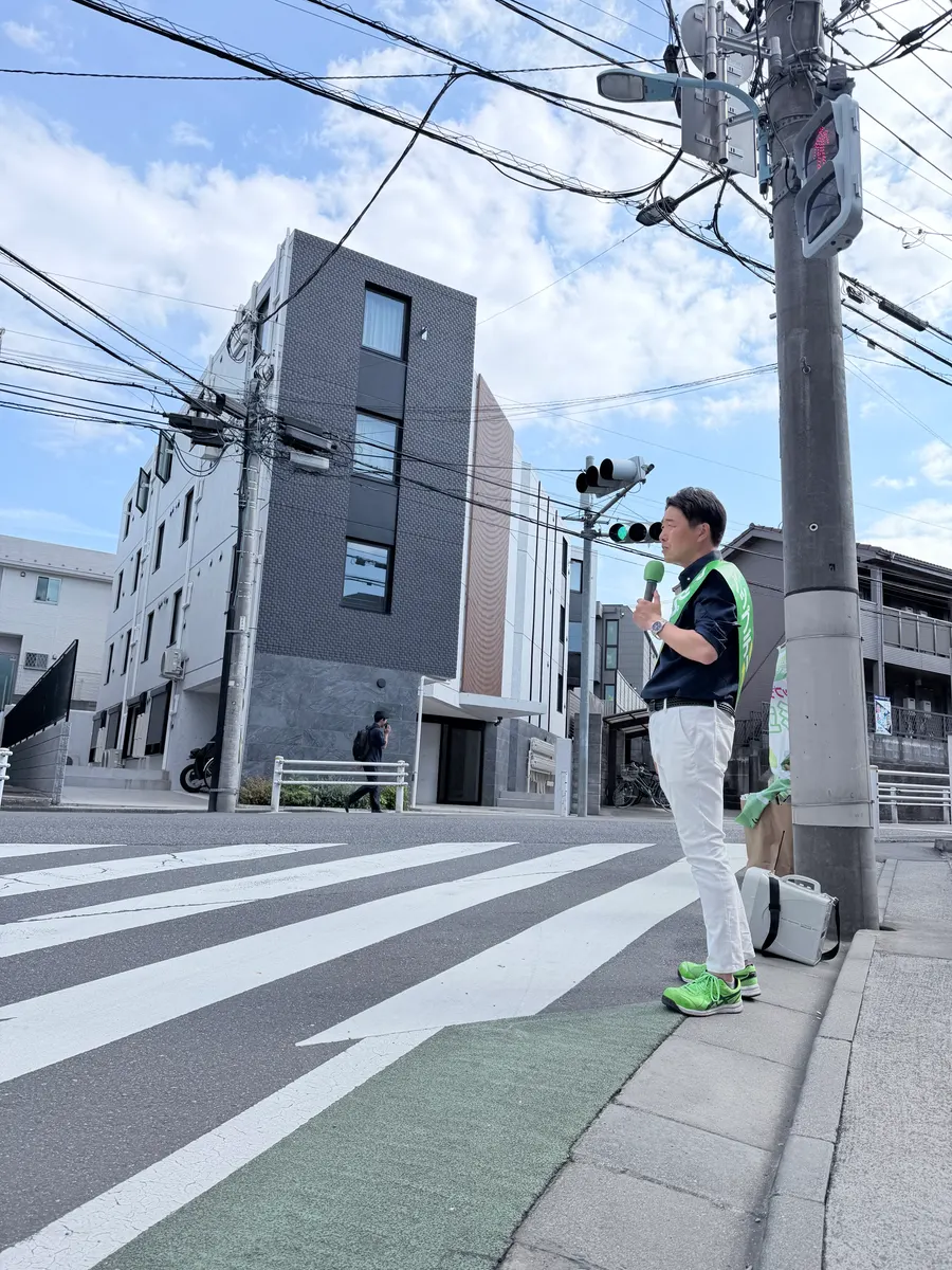 街頭1000本ノックの活動写真（6月6日 午後・高井戸・久我山・浜田山周辺）