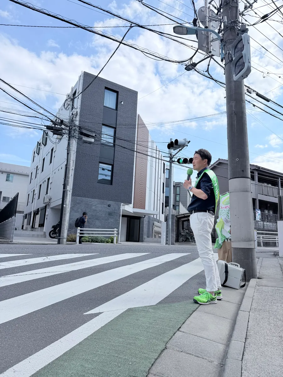 街頭1000本ノックの活動写真（6月6日 午後・高井戸・久我山・浜田山周辺）