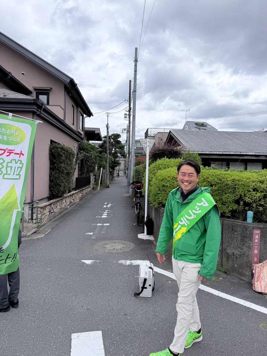 街頭1000本ノックの活動写真（6月4日 午前・荻窪・天沼・清水周辺）