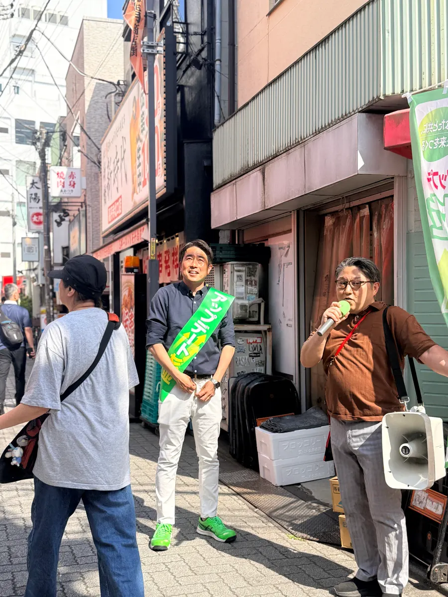 街頭1000本ノックの活動写真（6月13日 午後・高円寺・和田・堀ノ内周辺）