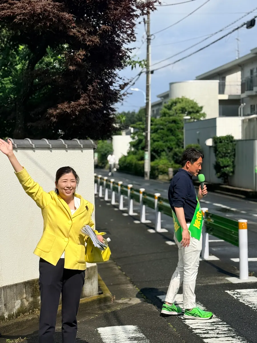 街頭1000本ノックの活動写真（6月12日 午後・井草・上井草・下井草周辺）