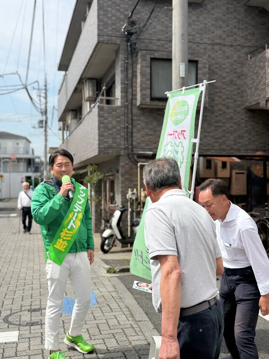 街頭1000本ノックの活動写真（6月11日 午前・永福・和泉・方南周辺）