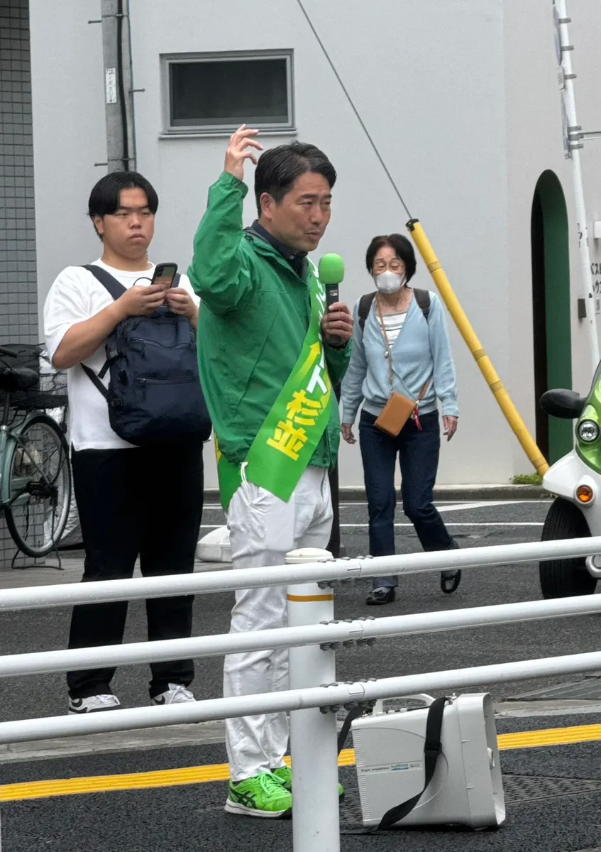 街頭1000本ノックの活動写真（6月7日 午前・西荻・善福寺・桃井周辺）