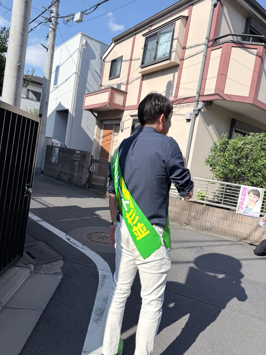 街頭1000本ノックの活動写真（6月6日 午後・高井戸・久我山・浜田山周辺）
