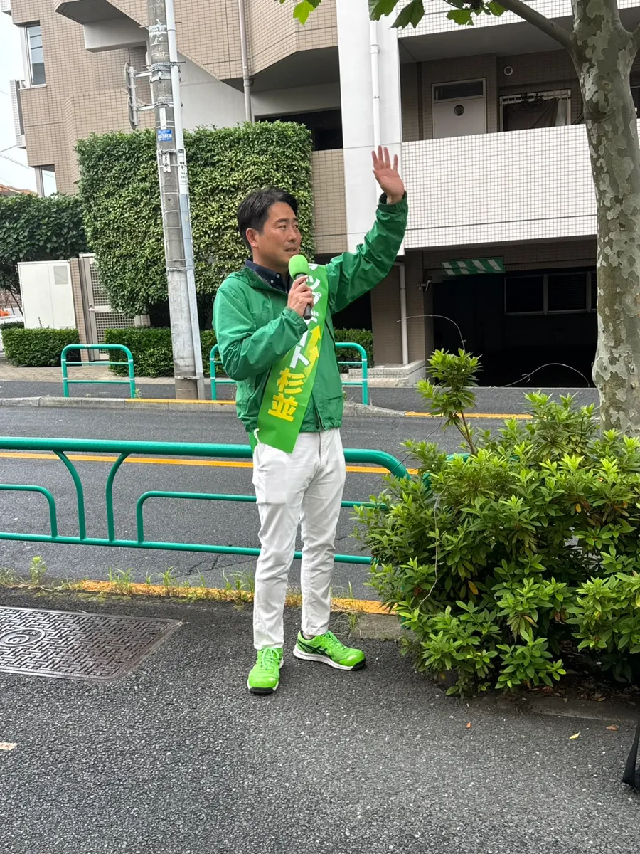 街頭1000本ノックの活動写真（6月7日 午前・西荻・善福寺・桃井周辺）