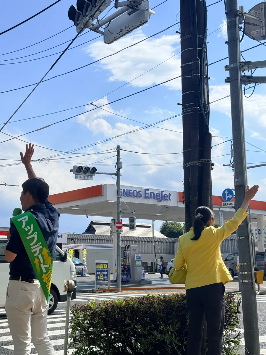 街頭1000本ノックの活動写真（6月12日 午後・井草・上井草・下井草周辺）