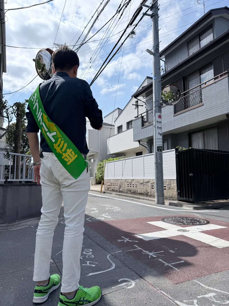 街頭1000本ノックの活動写真（6月6日 午後・高井戸・久我山・浜田山周辺）