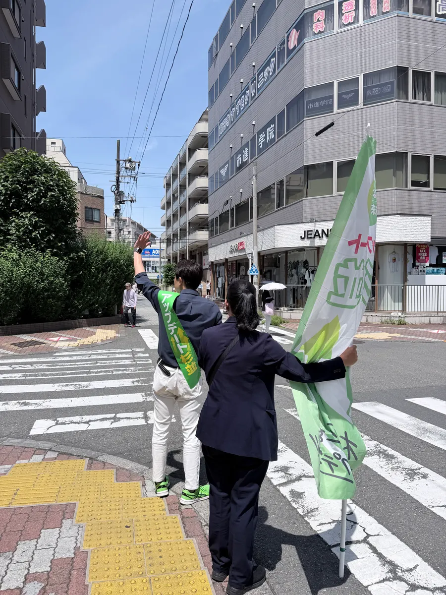 街頭1000本ノックの活動写真（6月16日 午前・高円寺・和田・堀ノ内周辺）