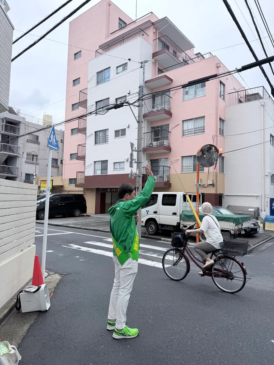 街頭1000本ノックの活動写真（6月9日 午前・荻窪・天沼・清水周辺）