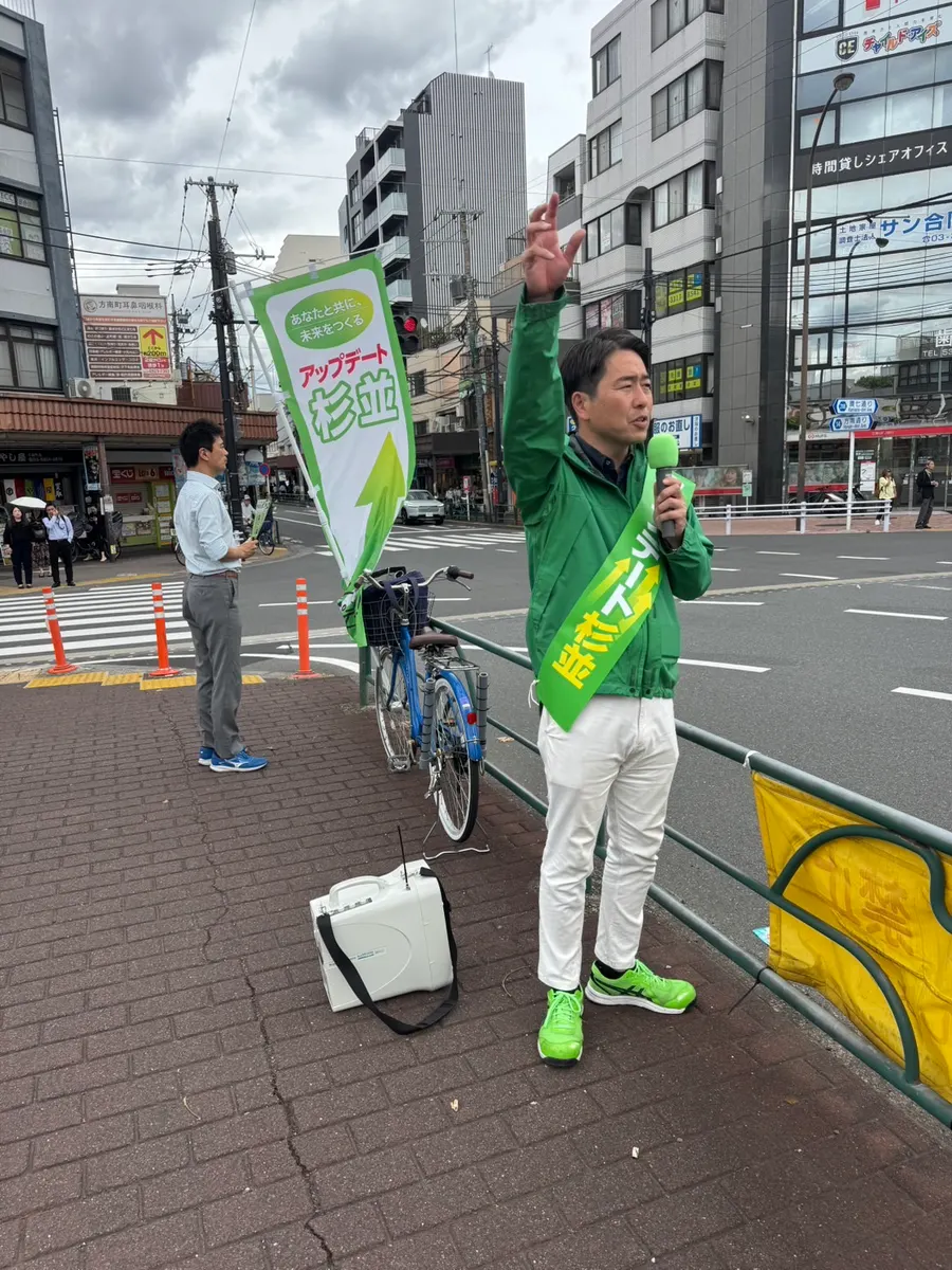 街頭1000本ノックの活動写真（6月4日 午後・永福・和泉・方南周辺）