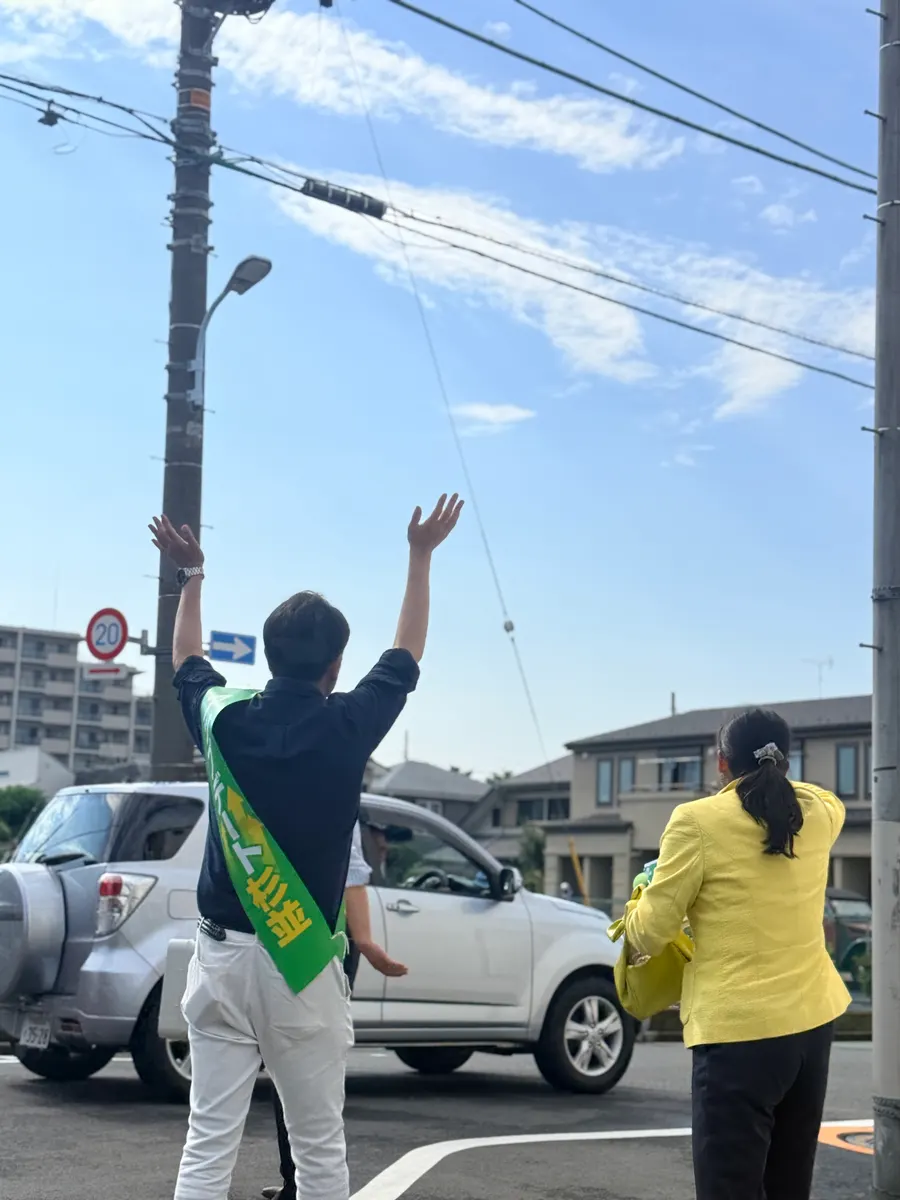 街頭1000本ノックの活動写真（6月12日 午後・井草・上井草・下井草周辺）