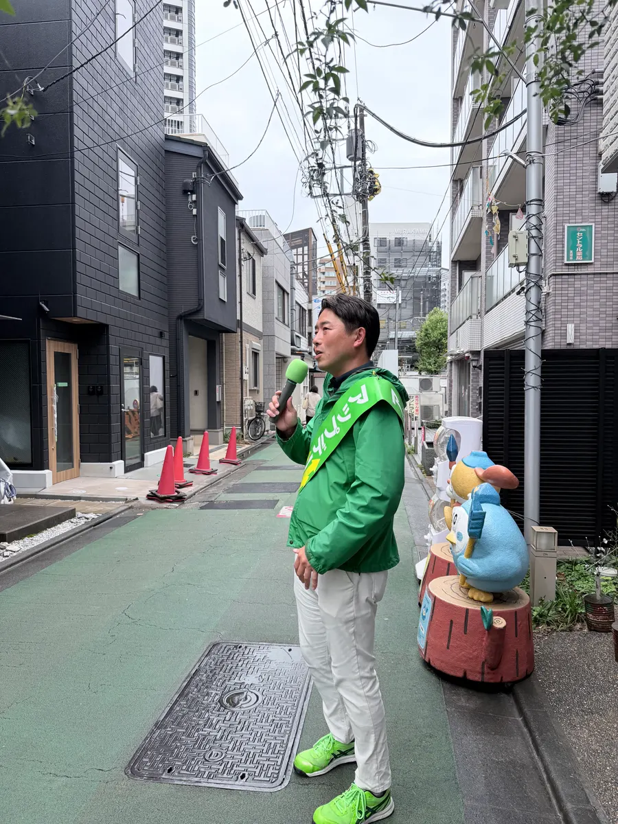 街頭1000本ノックの活動写真（6月9日 午前・荻窪・天沼・清水周辺）