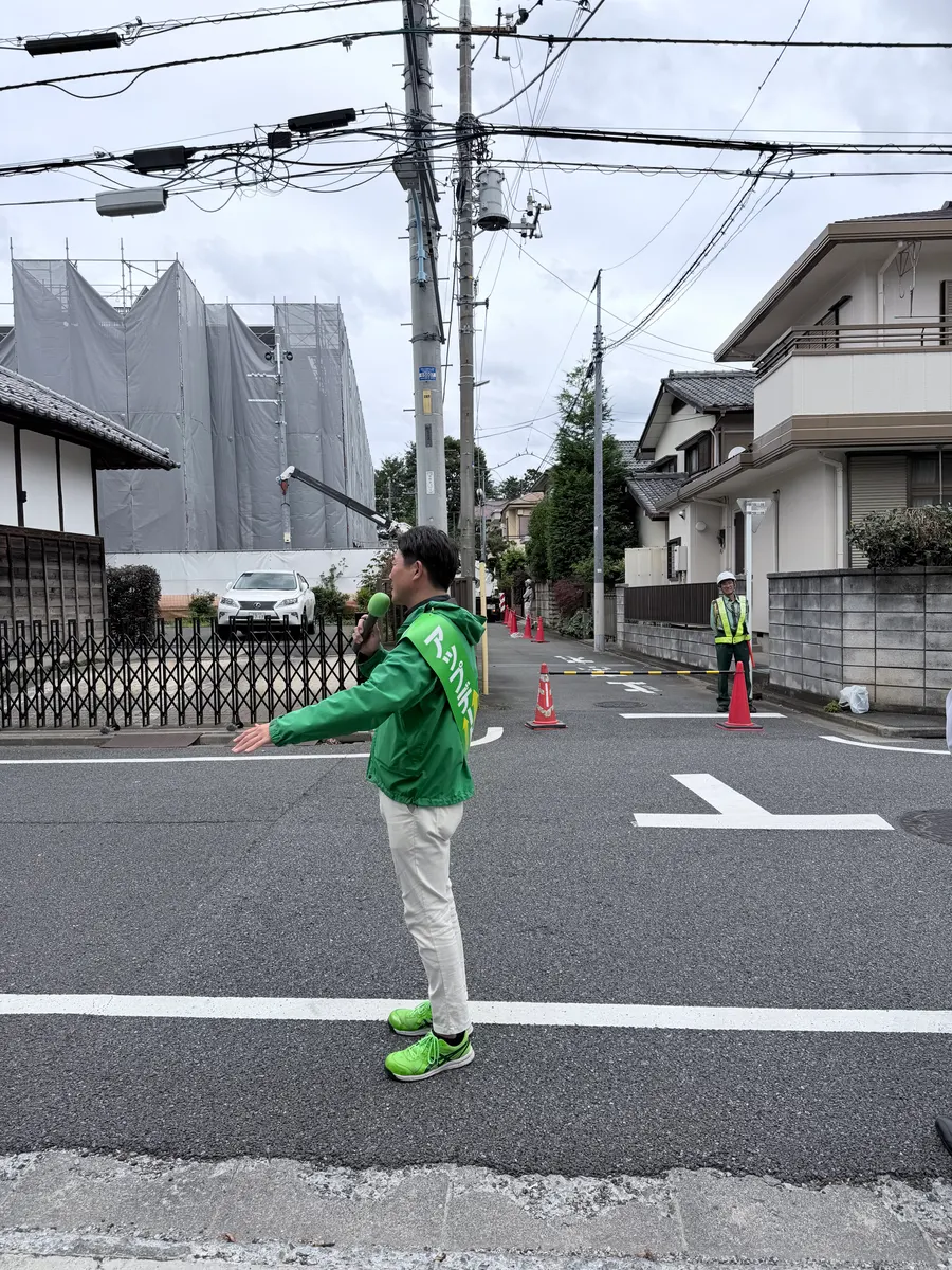 街頭1000本ノックの活動写真（6月4日 午前・井草・上井草・下井草周辺）