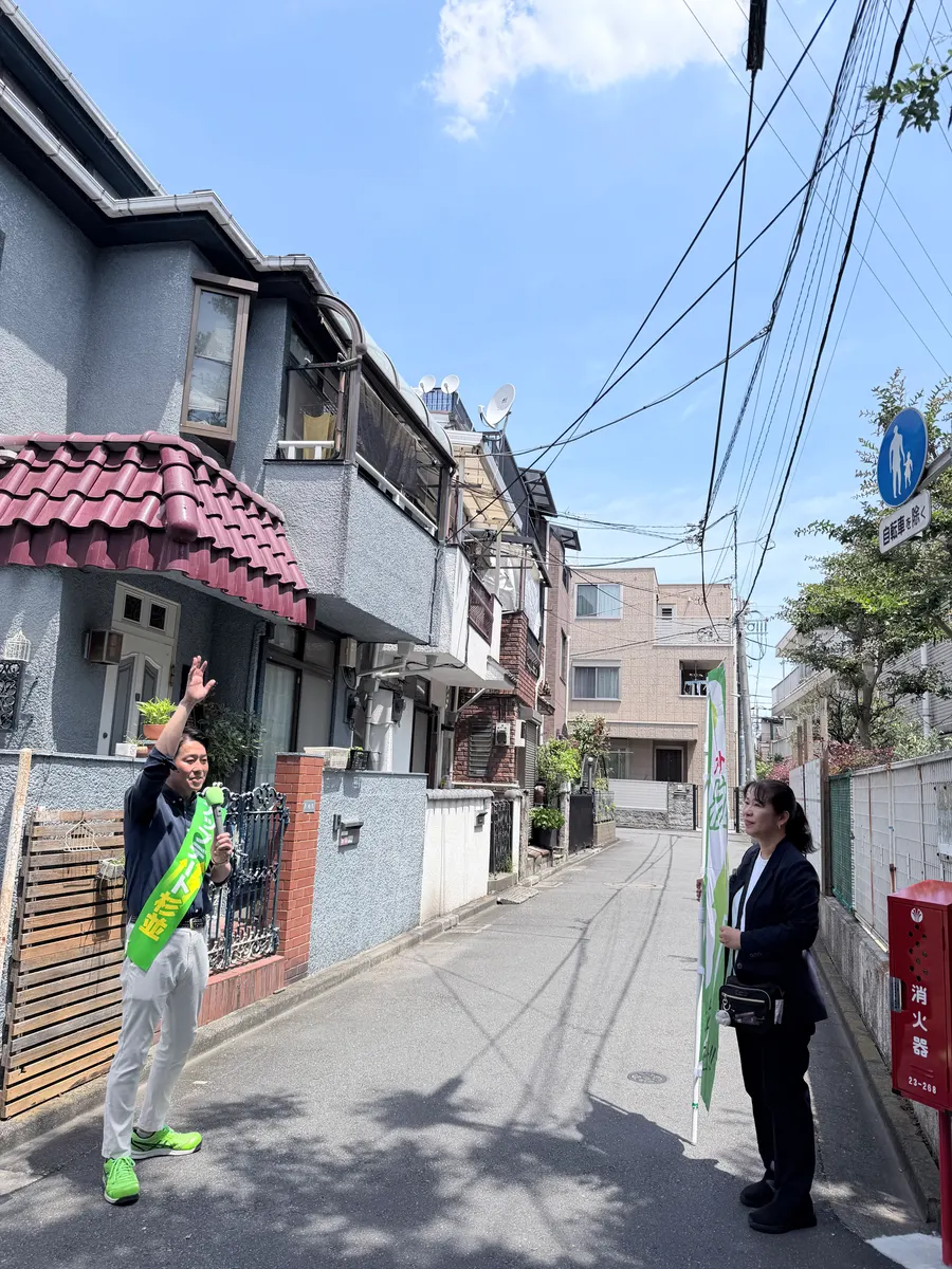街頭1000本ノックの活動写真（6月16日 午前・高円寺・和田・堀ノ内周辺）