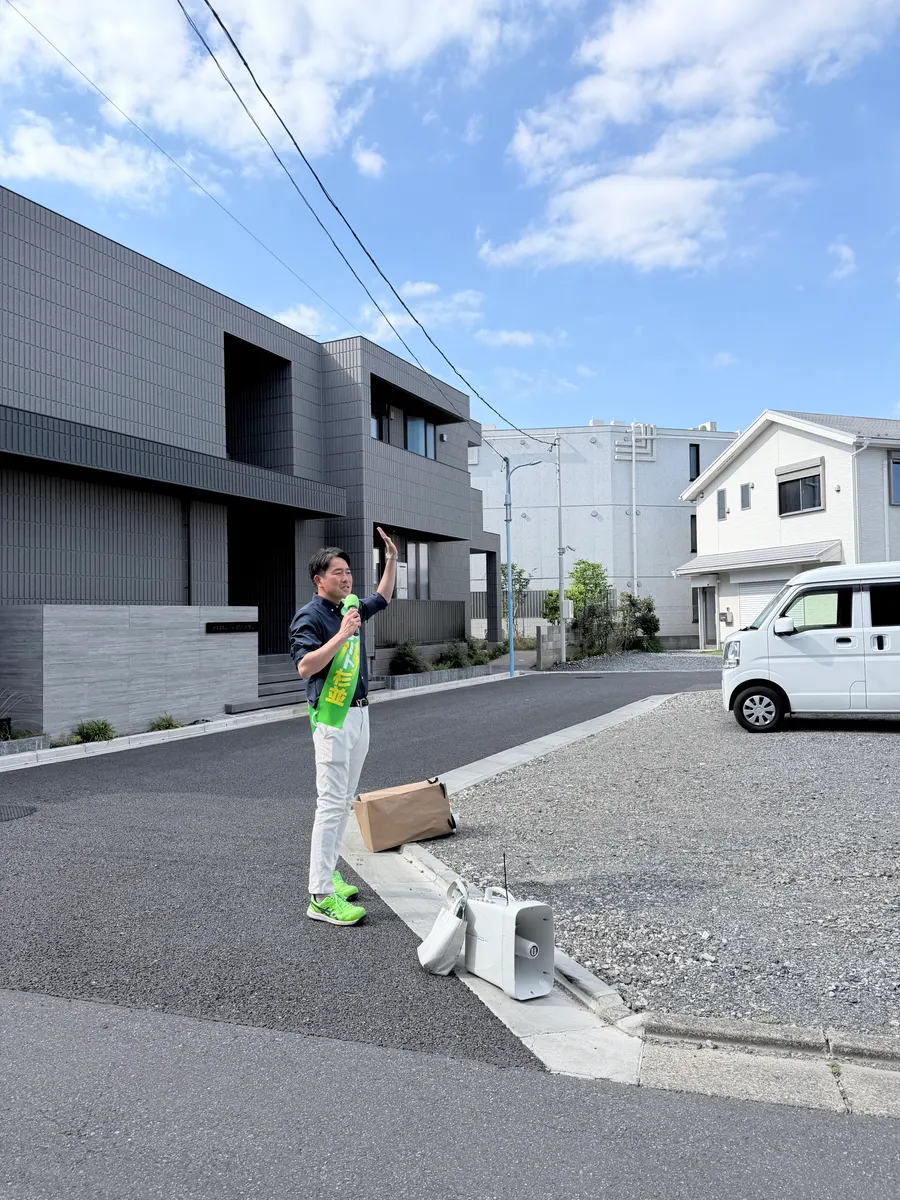 街頭1000本ノックの活動写真（6月6日 午後・高井戸・久我山・浜田山周辺）