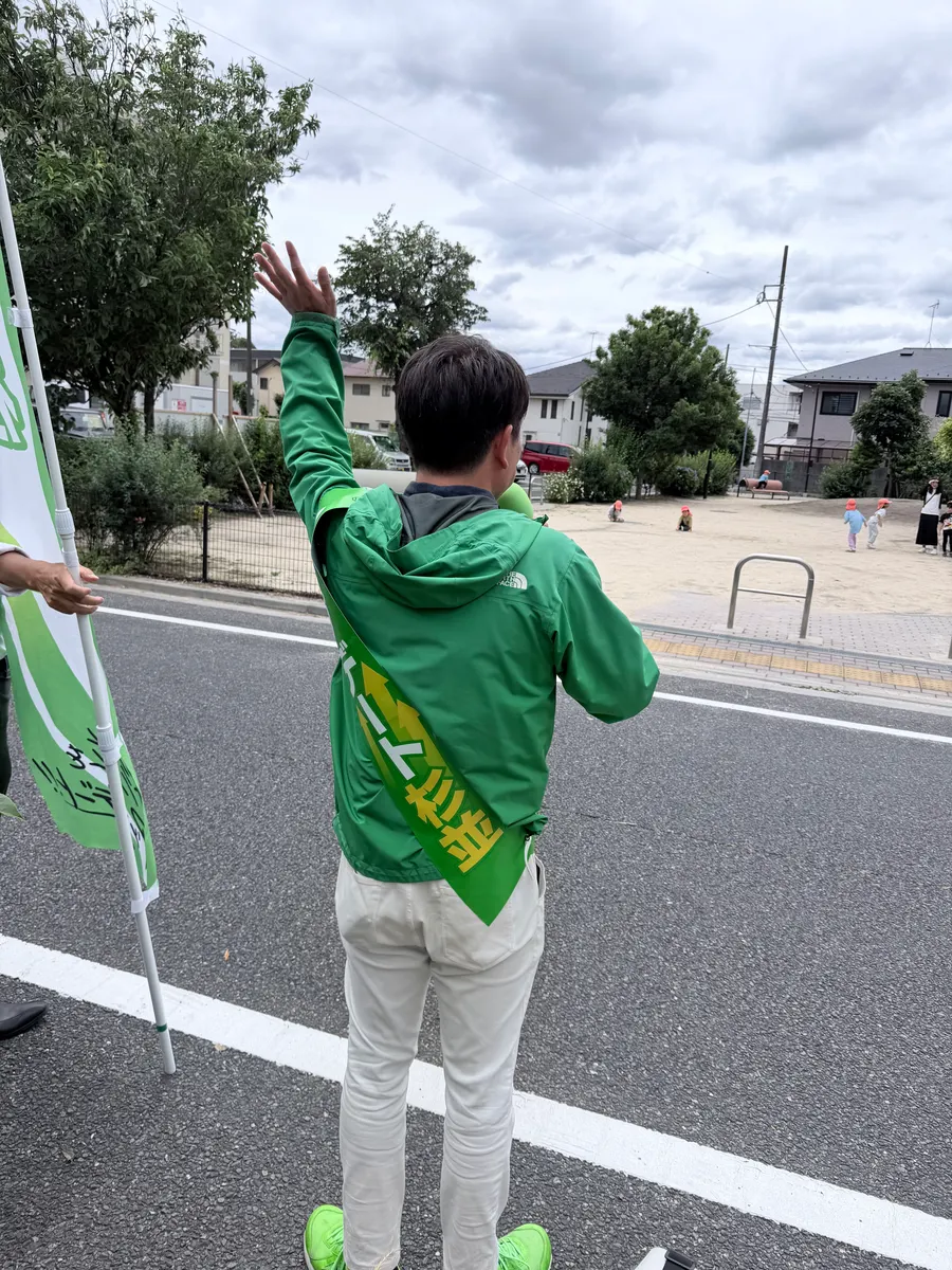 街頭1000本ノックの活動写真（6月4日 午前・井草・上井草・下井草周辺）