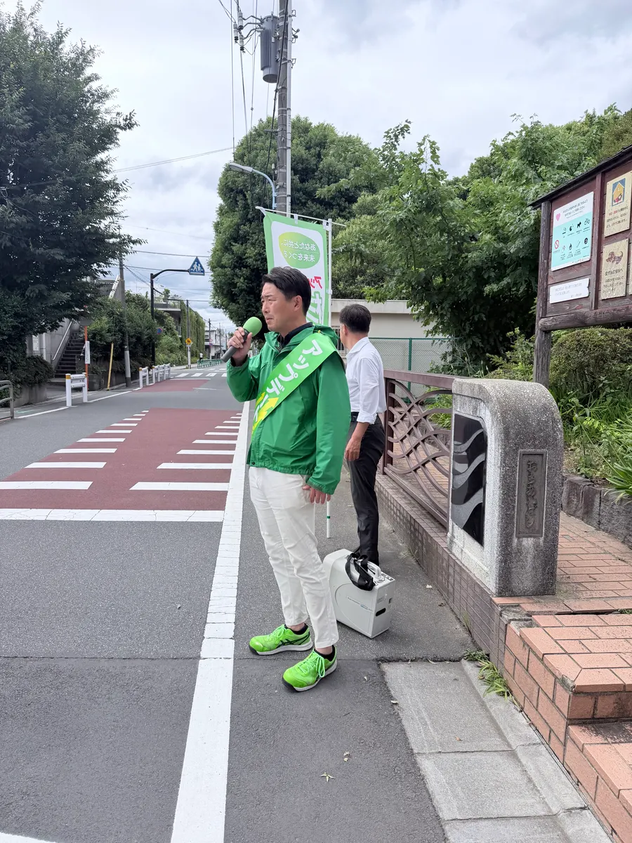街頭1000本ノックの活動写真（6月4日 午前・井草・上井草・下井草周辺）