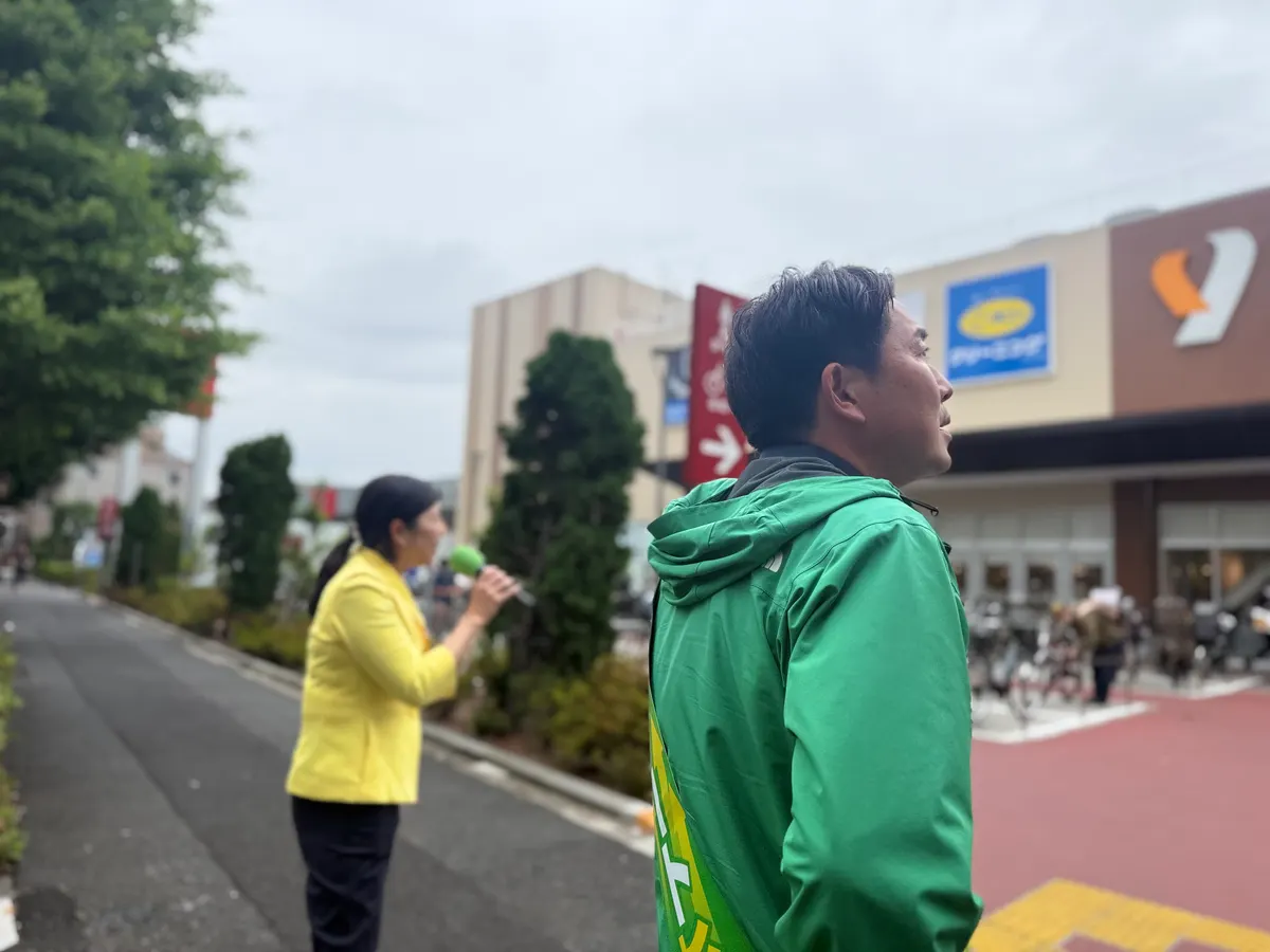 街頭1000本ノックの活動写真（6月7日 午後・井草・上井草・下井草周辺）