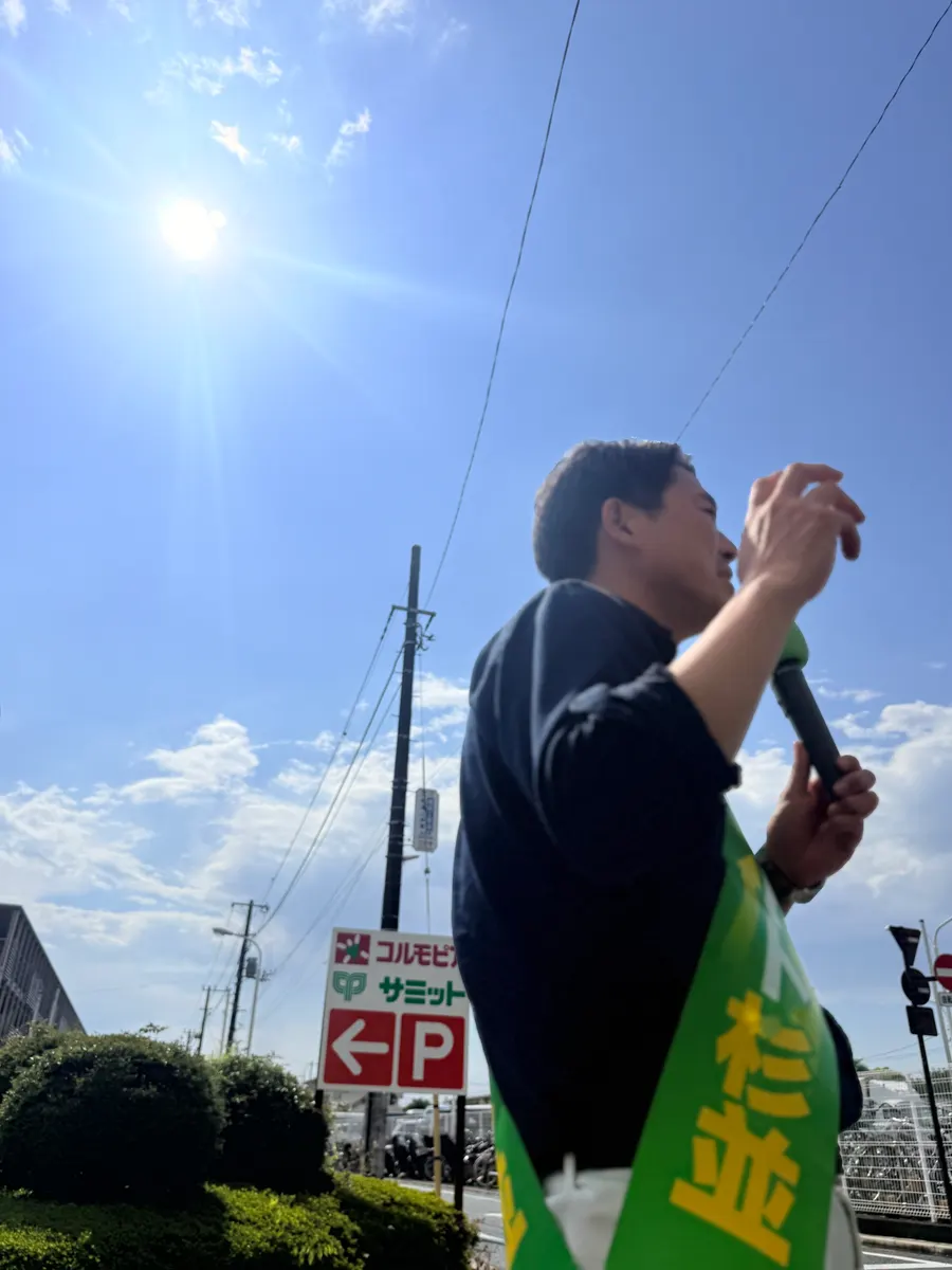 街頭1000本ノックの活動写真（6月12日 午後・井草・上井草・下井草周辺）