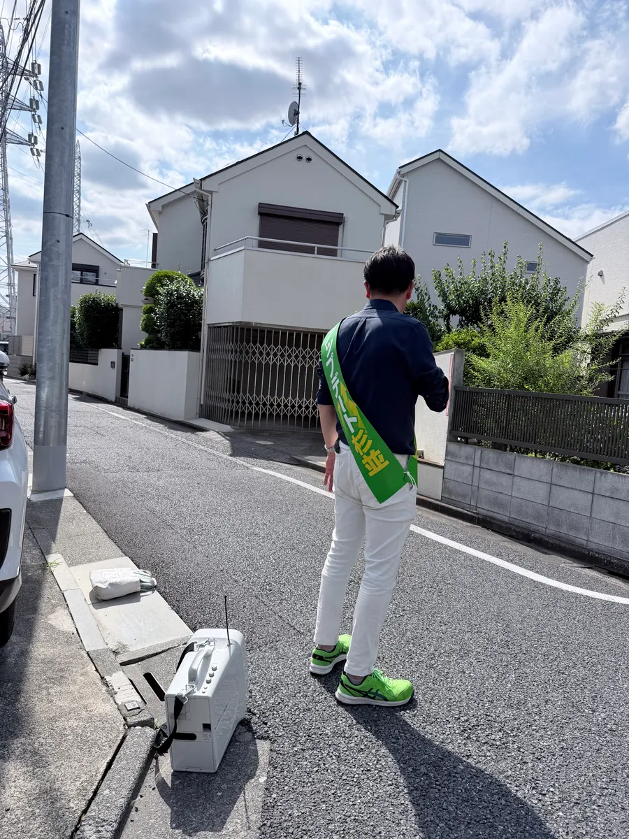 街頭1000本ノックの活動写真（6月6日 午後・高井戸・久我山・浜田山周辺）