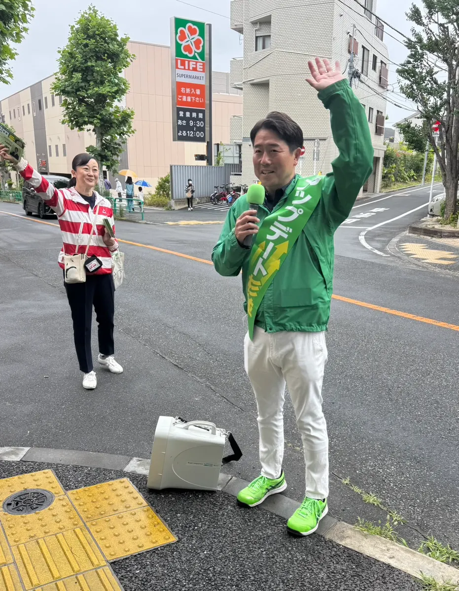 街頭1000本ノックの活動写真（6月7日 午前・西荻・善福寺・桃井周辺）