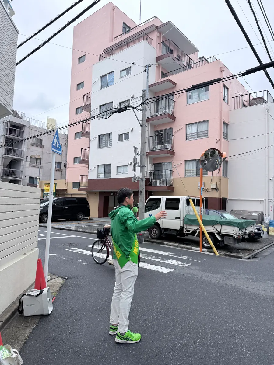 街頭1000本ノックの活動写真（6月9日 午前・荻窪・天沼・清水周辺）
