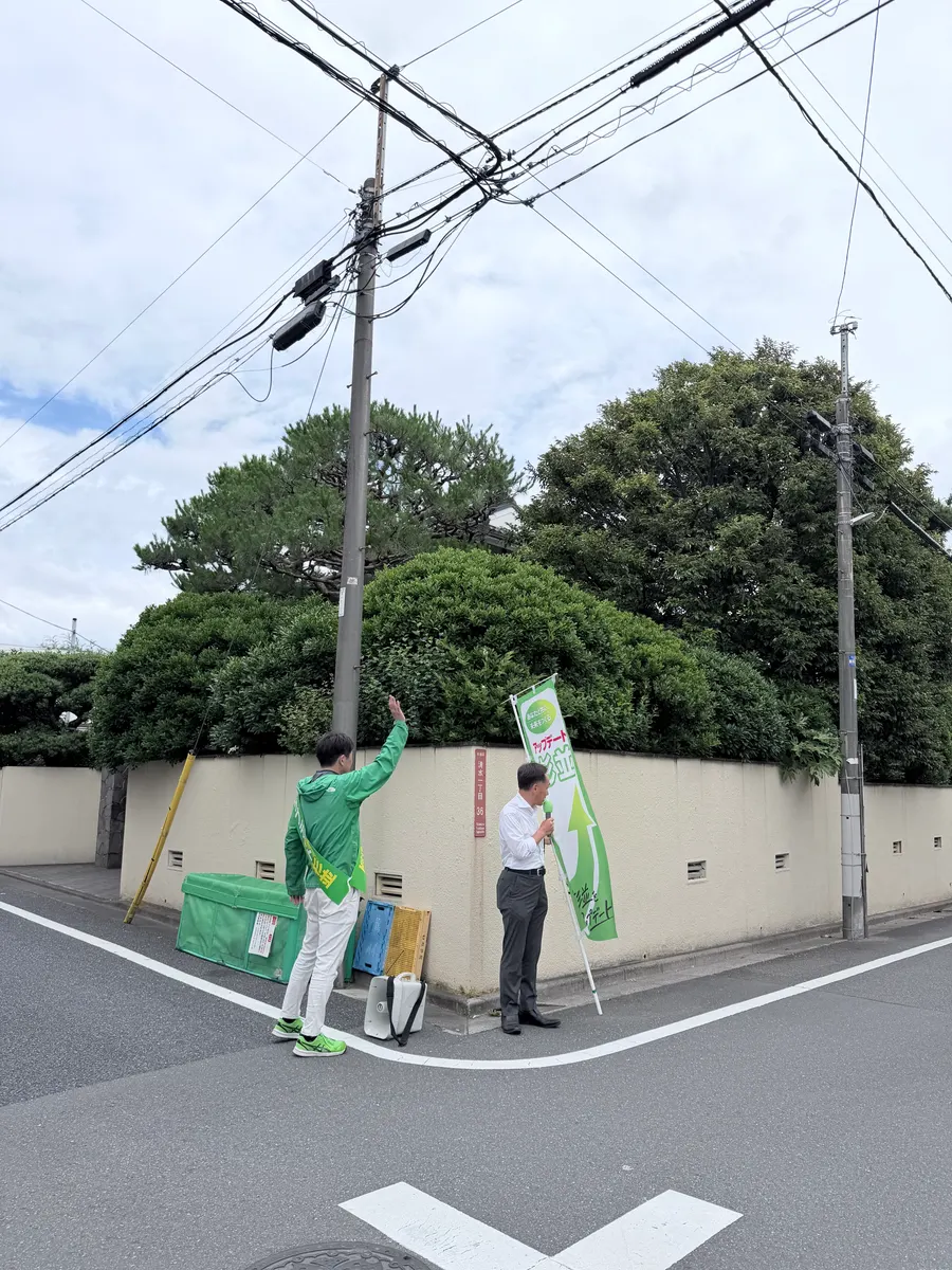街頭1000本ノックの活動写真（6月4日 午前・井草・上井草・下井草周辺）