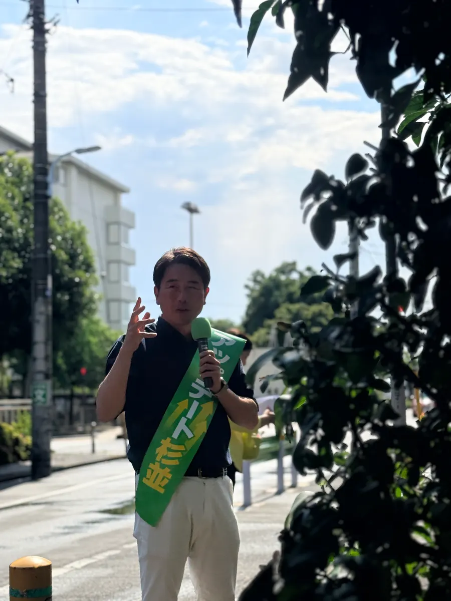街頭1000本ノックの活動写真（6月12日 午後・井草・上井草・下井草周辺）