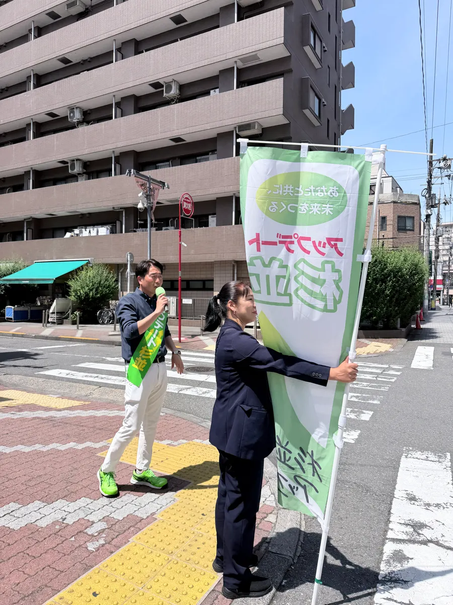 街頭1000本ノックの活動写真（6月16日 午前・高円寺・和田・堀ノ内周辺）