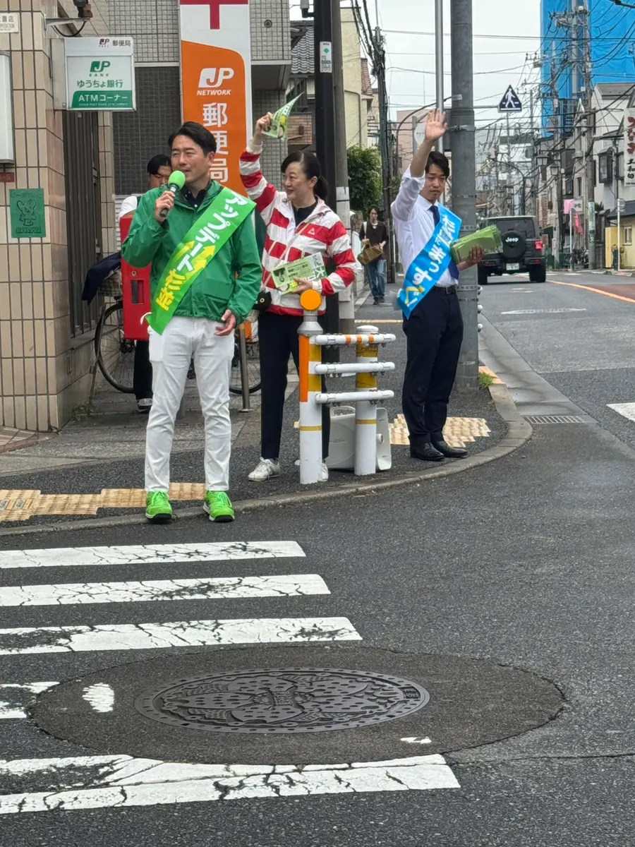 街頭1000本ノックの活動写真（6月7日 午前・西荻・善福寺・桃井周辺）