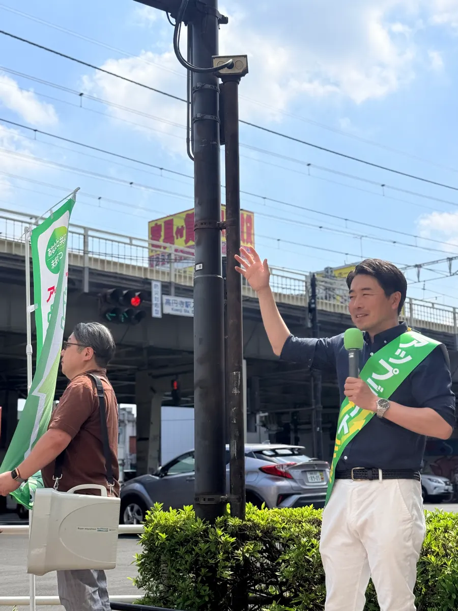街頭1000本ノックの活動写真（6月13日 昼・高円寺・和田・堀ノ内周辺）