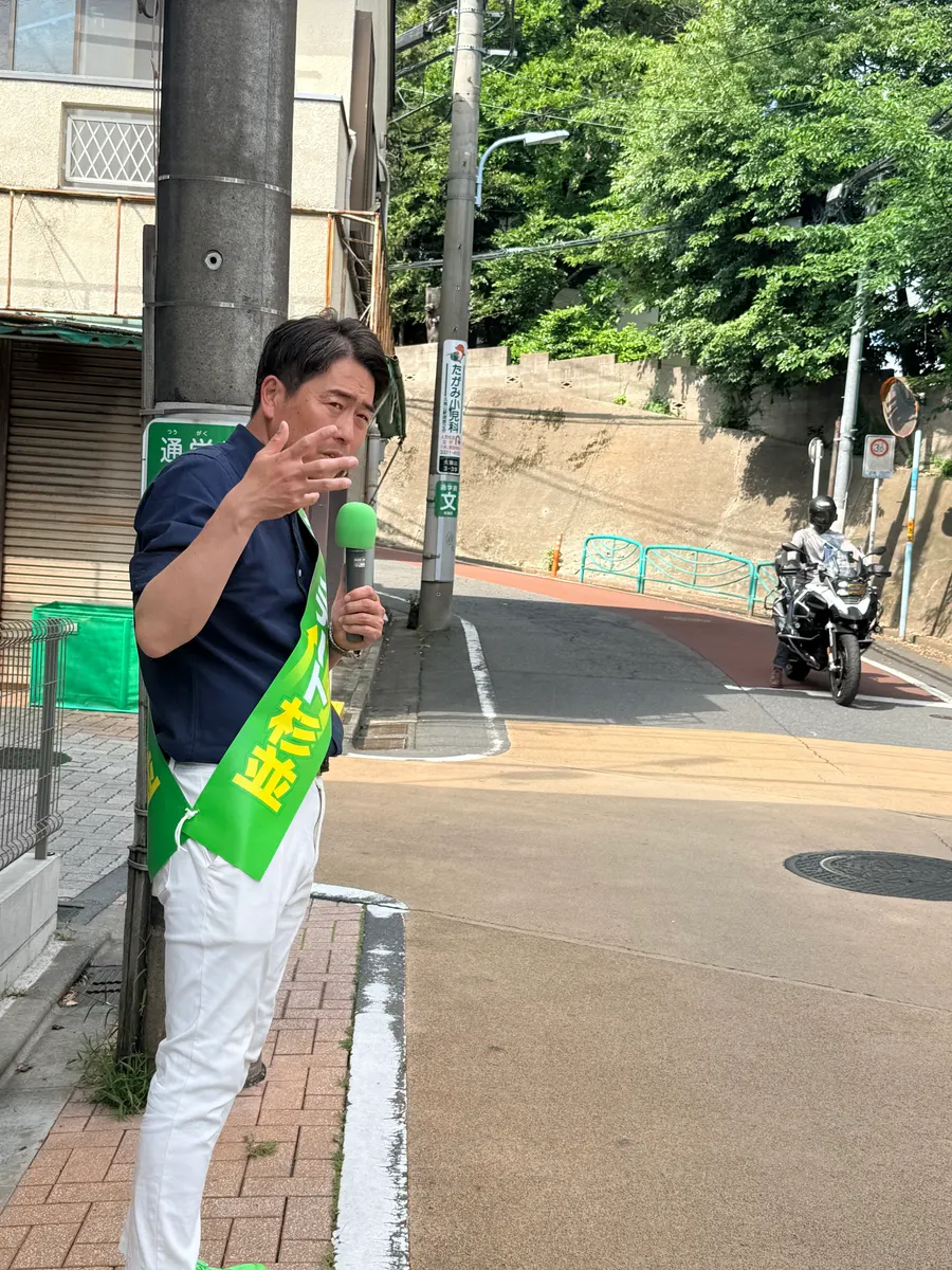 街頭1000本ノックの活動写真（6月6日 午後・高井戸・久我山・浜田山周辺）