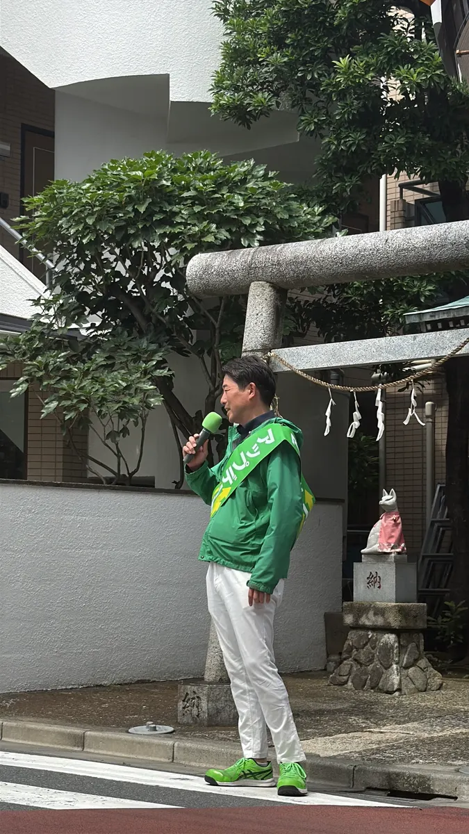 街頭1000本ノックの活動写真（6月11日 午前・永福・和泉・方南周辺）