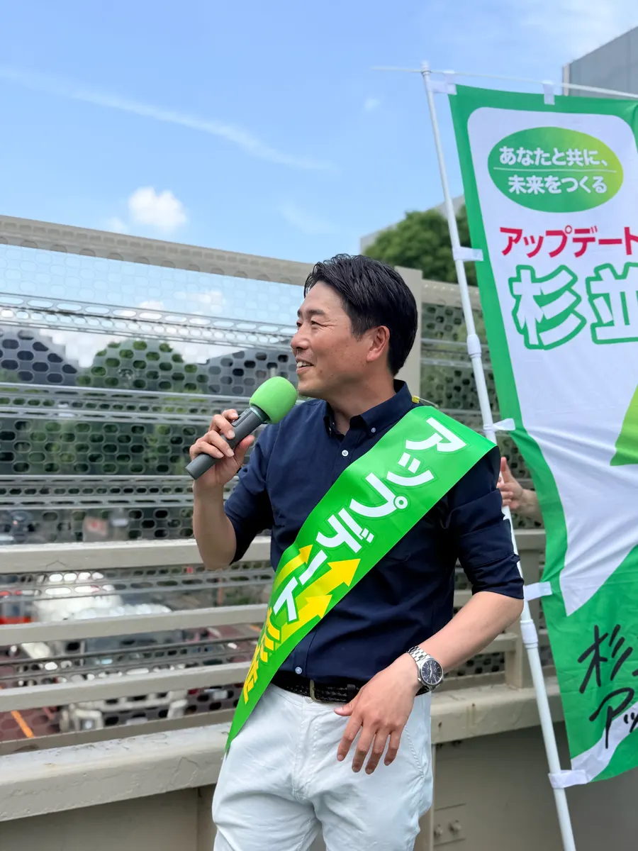 街頭1000本ノックの活動写真（6月13日 昼・高円寺・和田・堀ノ内周辺）