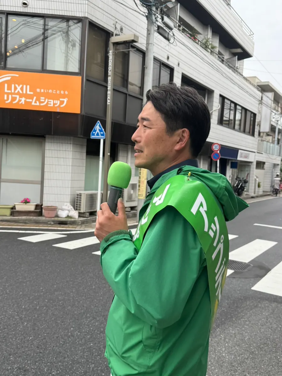 街頭1000本ノックの活動写真（6月7日 午前・西荻・善福寺・桃井周辺）
