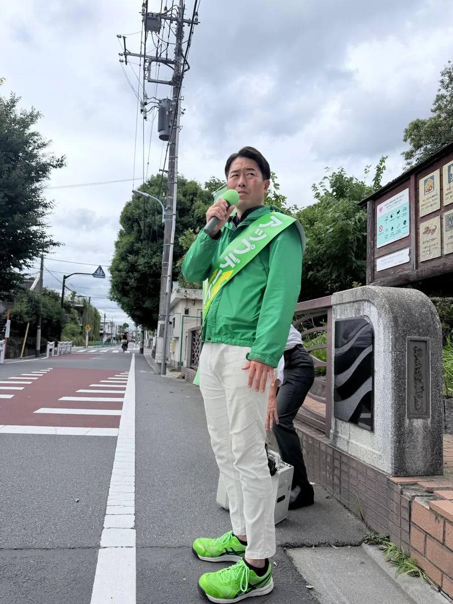 街頭1000本ノックの活動写真（6月4日 午前・井草・上井草・下井草周辺）