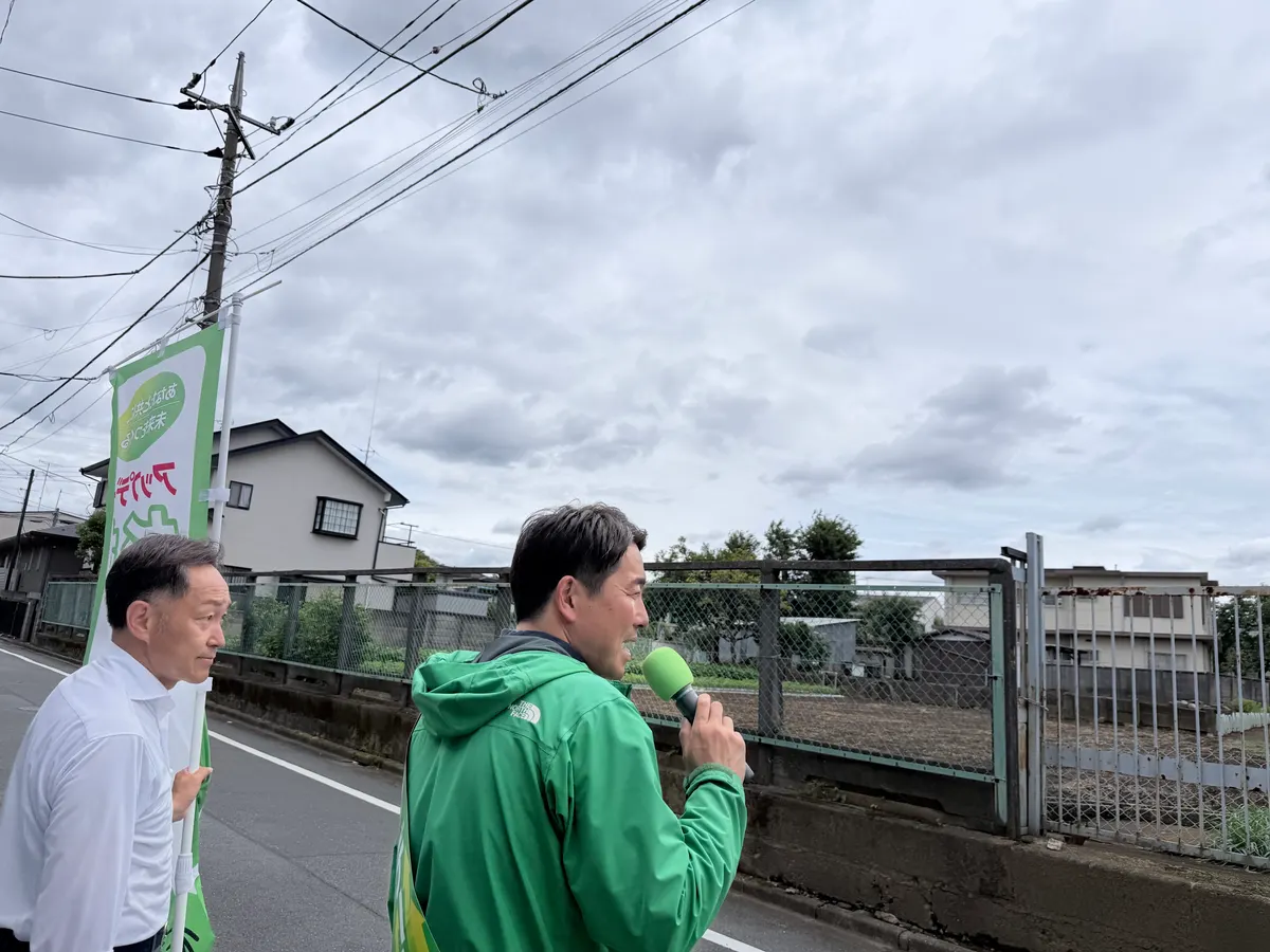 街頭1000本ノックの活動写真（6月4日 午前・井草・上井草・下井草周辺）
