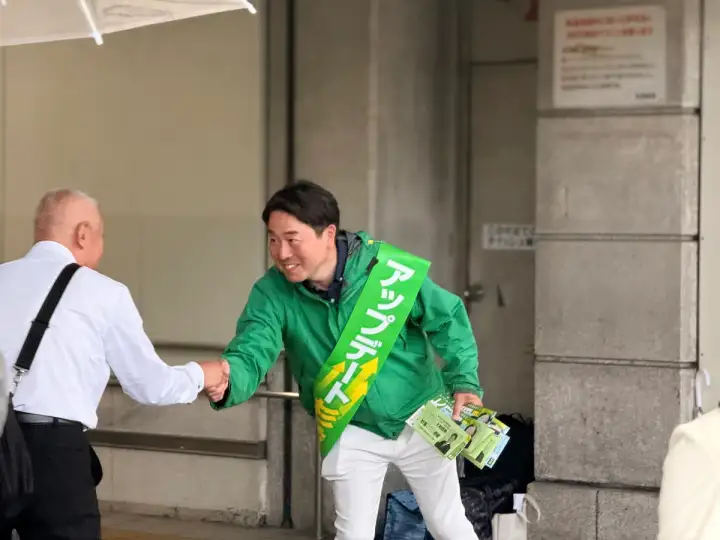 街頭1000本ノックの活動写真（6月9日 朝・荻窪・天沼・清水周辺）