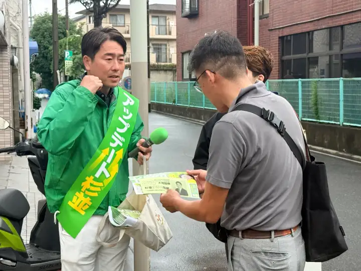 街頭1000本ノックの活動写真（6月9日 午前・荻窪・天沼・清水周辺）