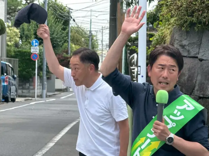 街頭1000本ノックの活動写真（6月19日 午前・井草・上井草・下井草周辺）