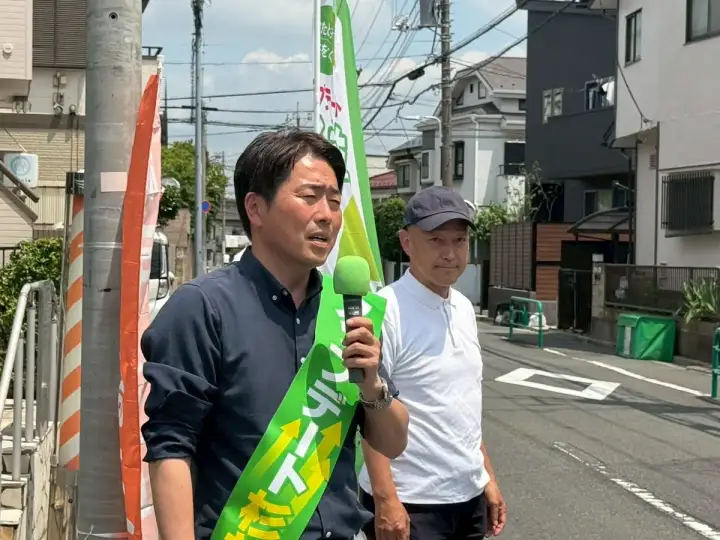 街頭1000本ノックの活動写真（6月19日 午前・井草・上井草・下井草周辺）