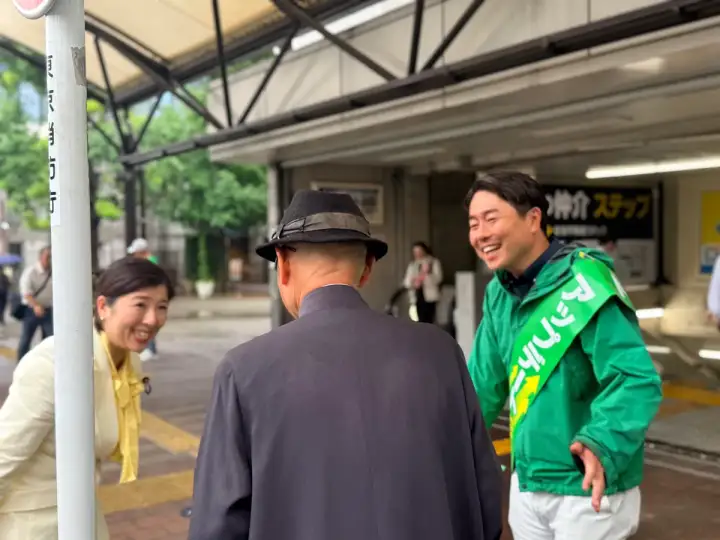 街頭1000本ノックの活動写真（6月9日 朝・荻窪・天沼・清水周辺）