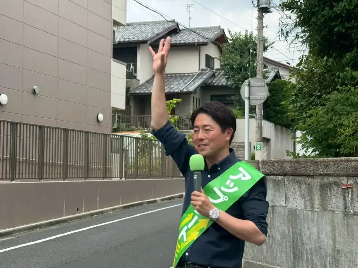 街頭1000本ノックの活動写真（6月19日 午前・井草・上井草・下井草周辺）