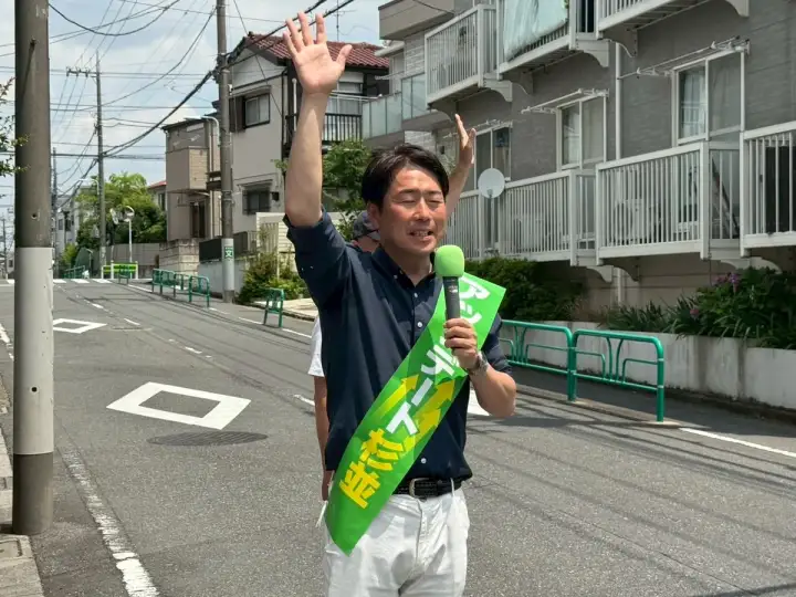街頭1000本ノックの活動写真（6月19日 午前・井草・上井草・下井草周辺）
