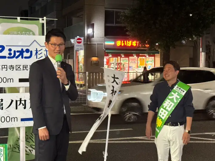 街頭1000本ノックの活動写真（6月23日 夕方・高円寺・和田・堀ノ内周辺）