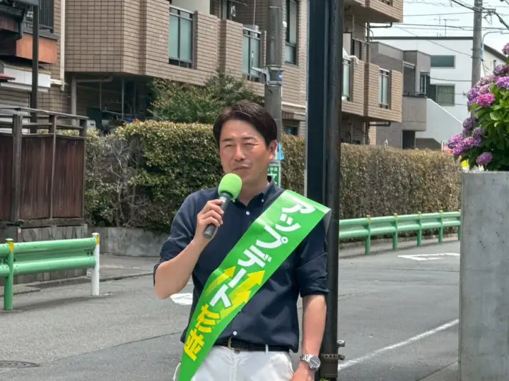街頭1000本ノックの活動写真（6月19日 午前・井草・上井草・下井草周辺）